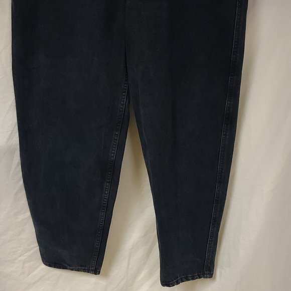 Vtg ST Johns Essentials Sport Women 14 Black Hight Waist MOM Tapered Jeans 32x30 - Picture 5 of 12
